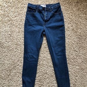 EUC everlane high rise stretch skinny jeans, sz 28
